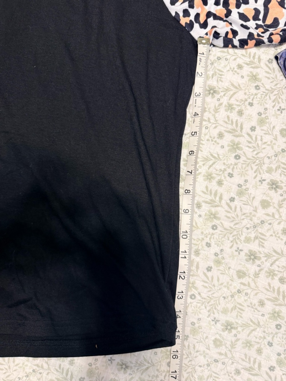 NWT Rosriss Black Leopard Print Raglan Baseball Tee - Plus Size - Picture 7 of 11